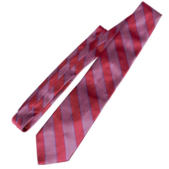 Brooks Brothers 346 Mens Silk pink & blue Stripe Design Tie 60" Long Made In USA - Picture 1 of 5